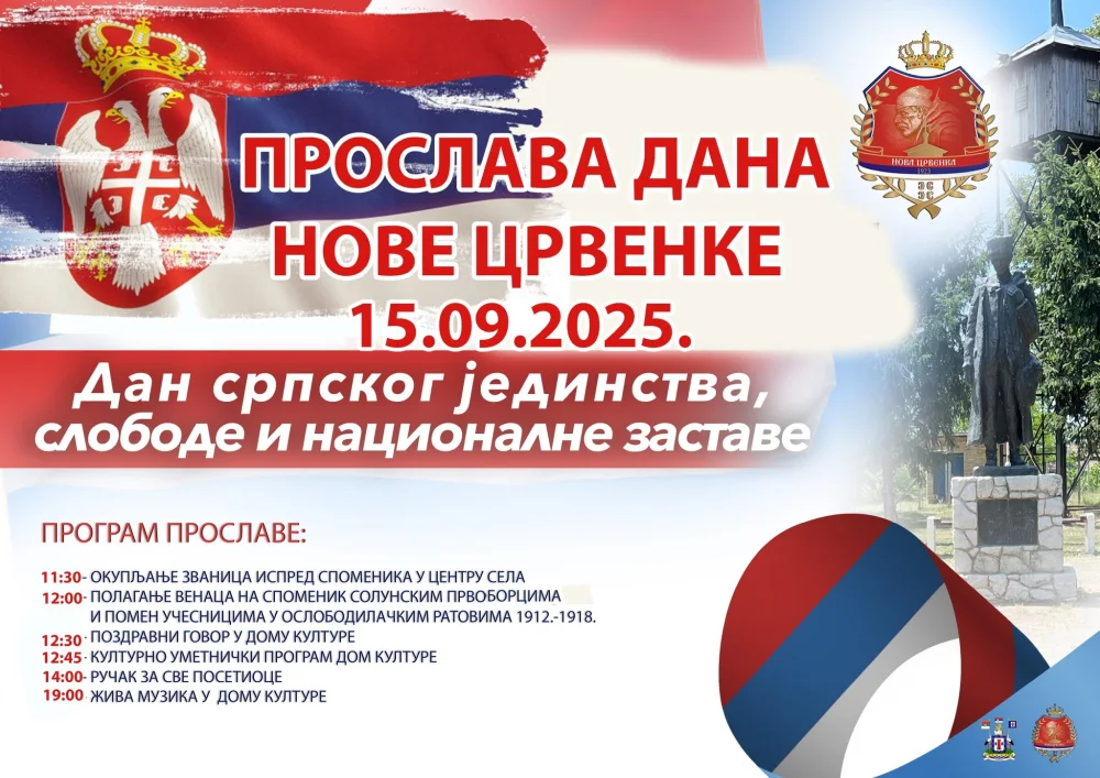 У понедељак прослава Дана Нове Црвенке